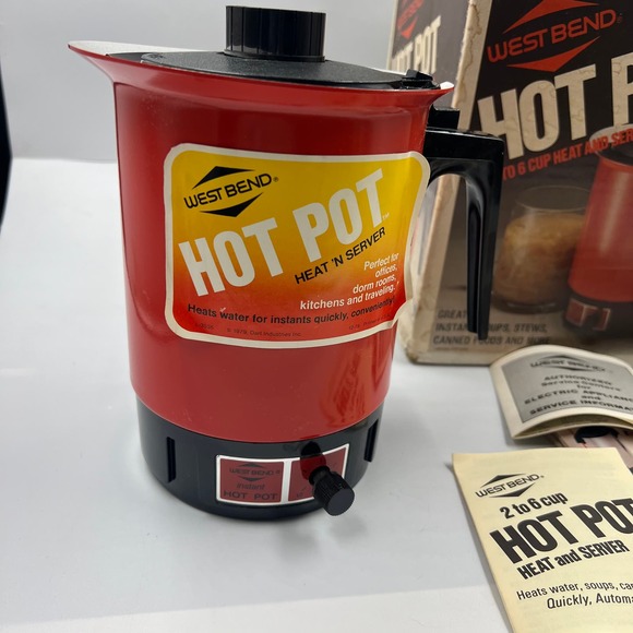 West Bend Vintage Hot Pot 36 Oz  2-6 Cup Plug In NOS New Old Stock TESTED 3253 - Picture 13 of 13